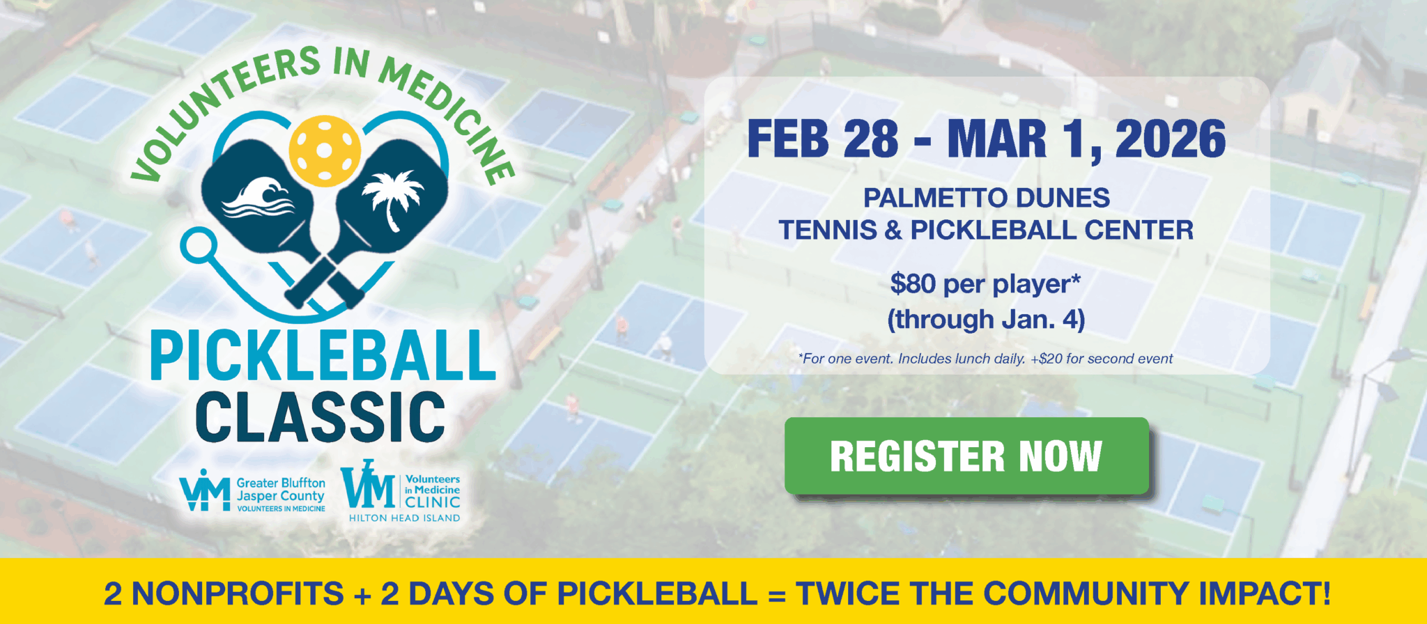 VIM Pickleball Classic supporting Bluffton Jasper County Volunteers in Medicine